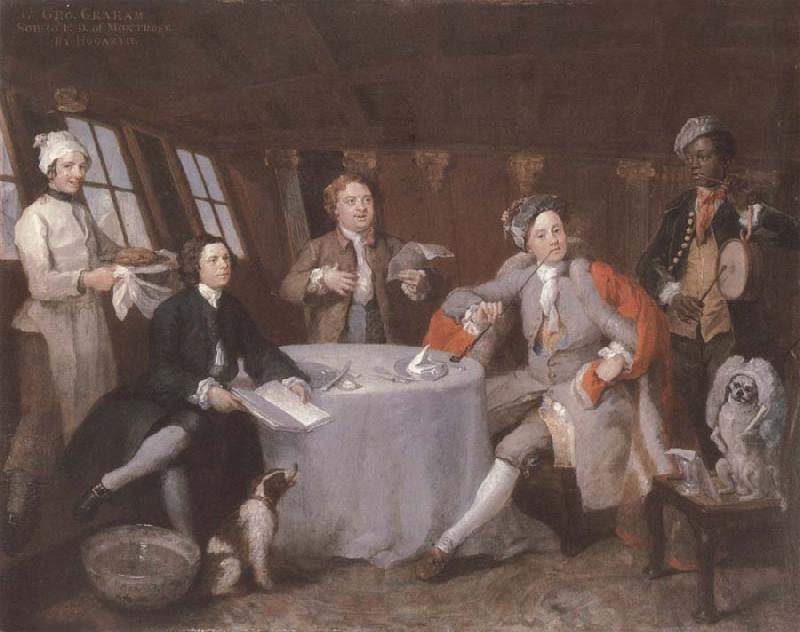 William Hogarth Museum nationally maritime Portrat the lord George Graham in its Kajute